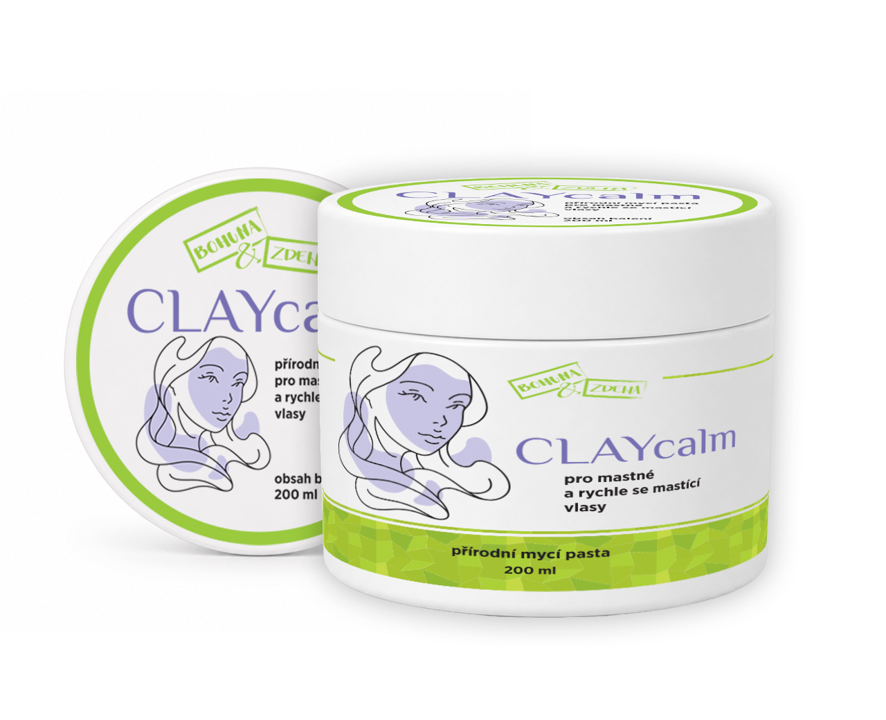 CLAYcalm – přírodní mycí pasta pro mastné vlasy